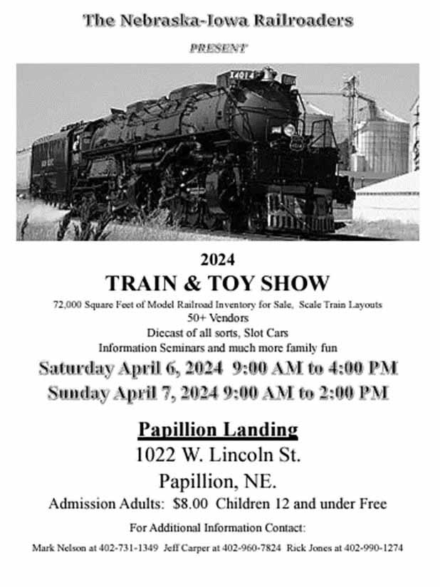 LCCA News April 67, 2024 LCCA At NIR Train & Toy Show Papillion, NE